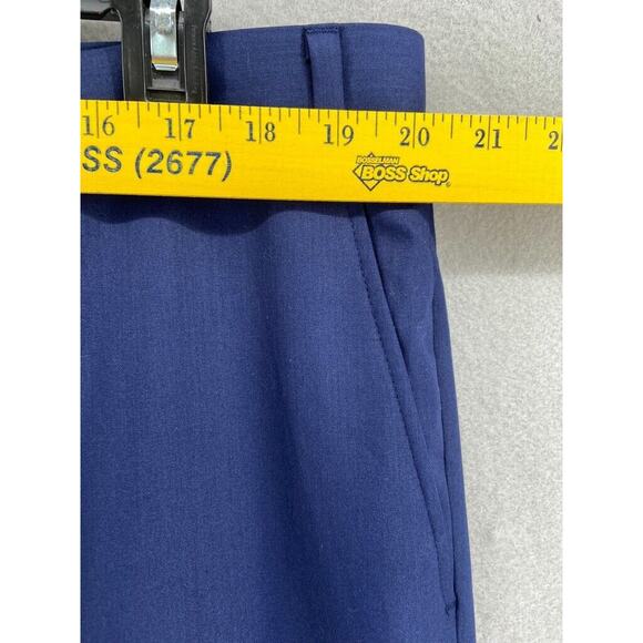Savile Row‎ Pants Mens Sz 40W Blue Strand Straight Leg *Un-hemmed* Pockets - Picture 5 of 12